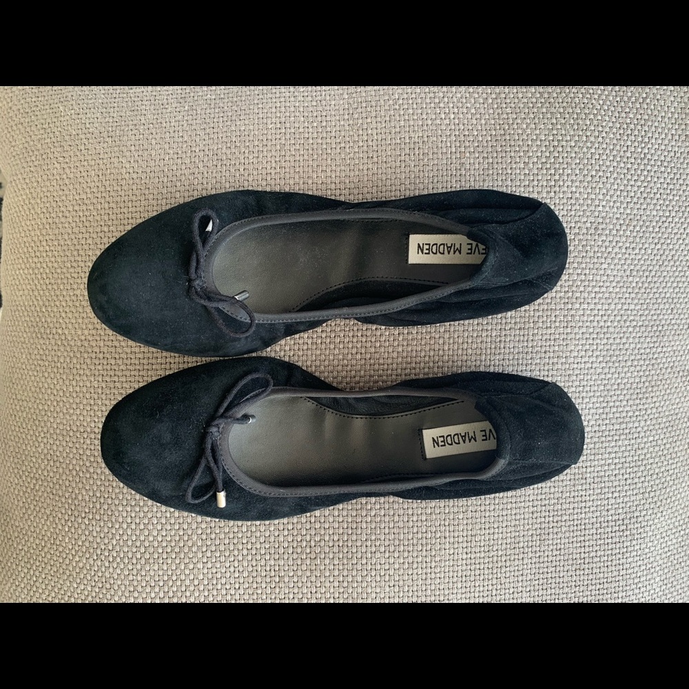 COPY - NEW Steve Madden Black Suede Ballet Flats …